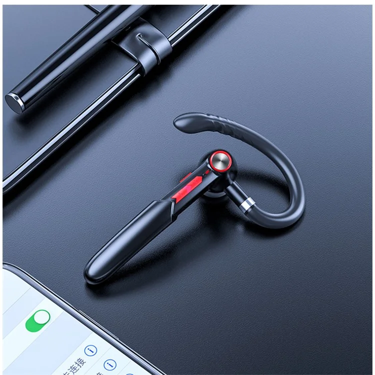 ME-100 Single Ear Hook Bluetooth Earphone Wireless Stereo HD Mic Headphones for iPhone Samsung Huawei - Black+Red ME-100 Single Ear Hook Bluetooth Earphone Wireless Stereo HD Mic Headphones for iPhone Samsung Huawei - Black+Red