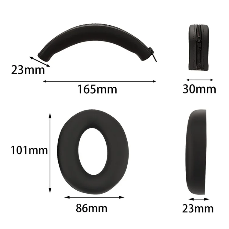 For SoundPEATS Space Headset Silicone Case Bluetooth Earphone Ears Caps with Head Beam Cover - Black For SoundPEATS Space Headset Silicone Case Bluetooth Earphone Ears Caps with Head Beam Cover - Black