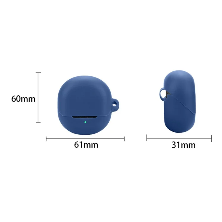 For SoundPEATS Air5 Earphone Silicone Case Earbud Cover with Anti-Loss Hanging Buckle - Dark Blue For SoundPEATS Air5 Earphone Silicone Case Earbud Cover with Anti-Loss Hanging Buckle - Dark Blue