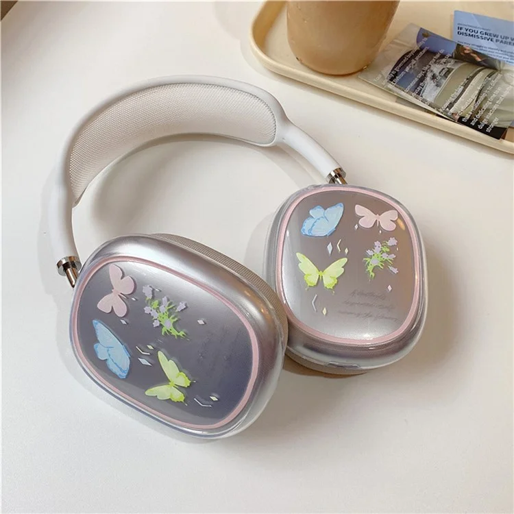 1Pair Protective Case for AirPods Max Headphone Drop-Resistance TPU Sleeve - Colorful Butterfly 1Pair Protective Case for AirPods Max Headphone Drop-Resistance TPU Sleeve - Colorful Butterfly