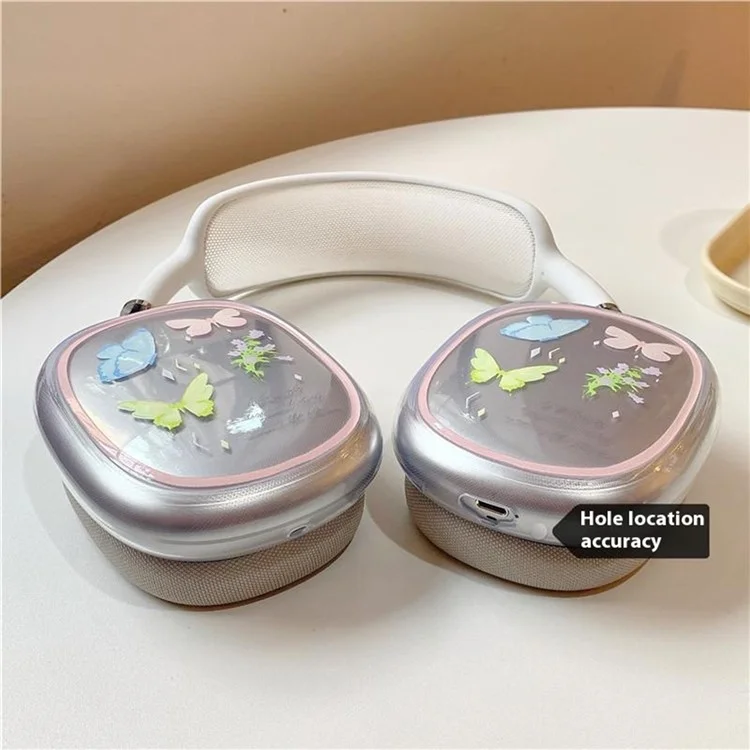 1Pair Protective Case for AirPods Max Headphone Drop-Resistance TPU Sleeve - Colorful Butterfly 1Pair Protective Case for AirPods Max Headphone Drop-Resistance TPU Sleeve - Colorful Butterfly