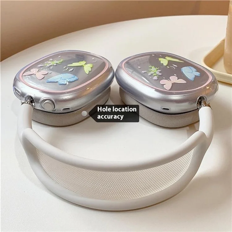 1Pair Protective Case for AirPods Max Headphone Drop-Resistance TPU Sleeve - Colorful Butterfly 1Pair Protective Case for AirPods Max Headphone Drop-Resistance TPU Sleeve - Colorful Butterfly