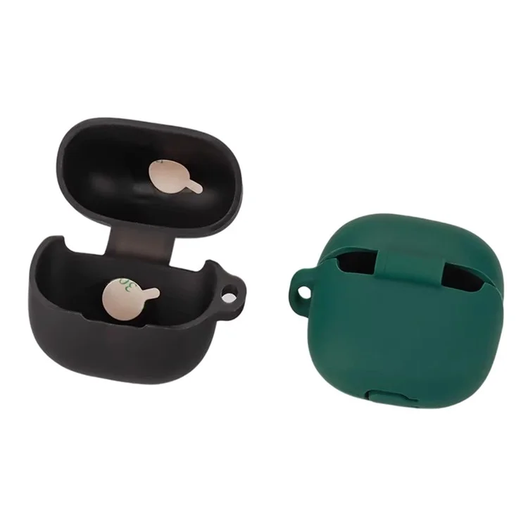 For Xiaomi Buds 5 Case Bluetooth Earphone Silicone Skin Cover with Anti-Lost Buckle - Dark Blue For Xiaomi Buds 5 Case Bluetooth Earphone Silicone Skin Cover with Anti-Lost Buckle - Dark Blue