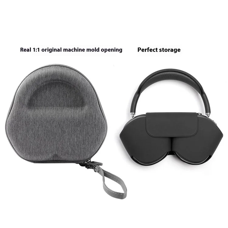 For Airpods Max EVA Storage Bag Headphone Carrying Case with 1 Pair Earpad Silicone Case - Matcha Green For Airpods Max EVA Storage Bag Headphone Carrying Case with 1 Pair Earpad Silicone Case - Matcha Green