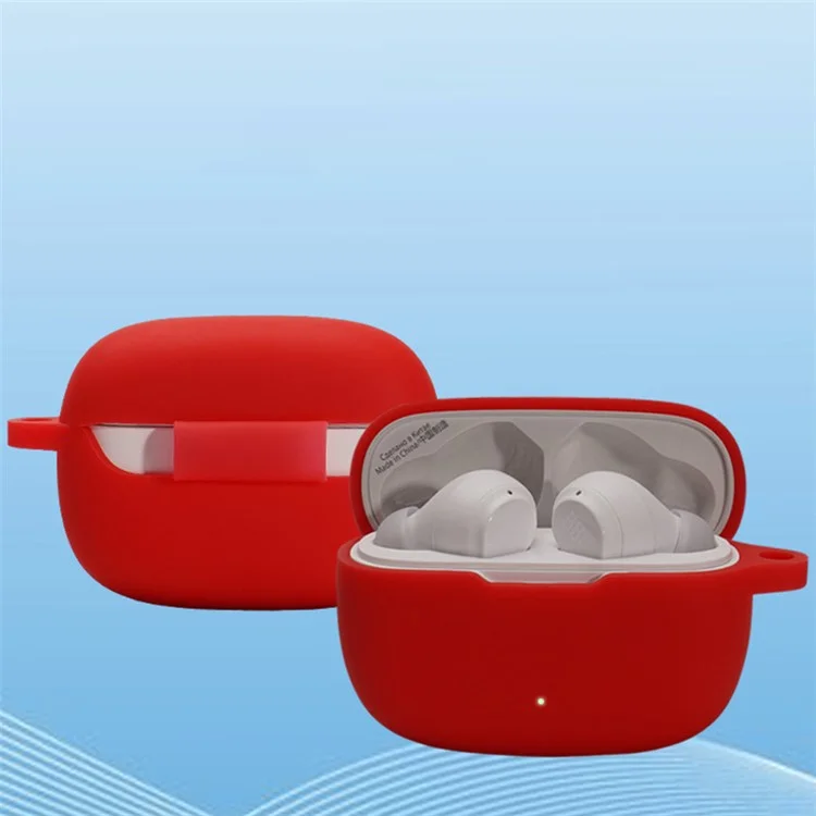 Shockproof Silicone Case Anti-scratch Protective Sleeve Cover for JBL Wave 200TWS Bluetooth Earphones - Red Shockproof Silicone Case Anti-scratch Protective Sleeve Cover for JBL Wave 200TWS Bluetooth Earphones - Red