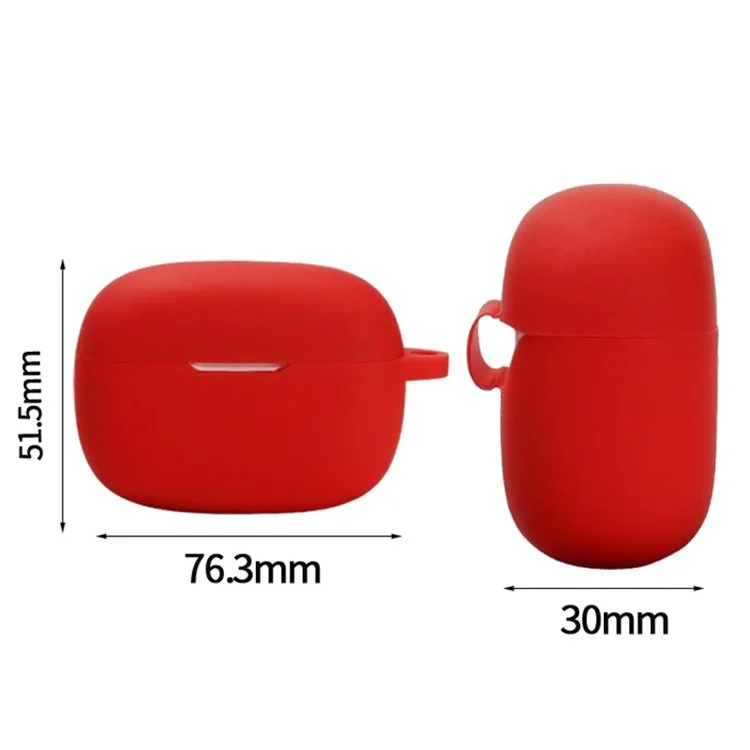 Shockproof Silicone Case Anti-scratch Protective Sleeve Cover for JBL Wave 200TWS Bluetooth Earphones - Red Shockproof Silicone Case Anti-scratch Protective Sleeve Cover for JBL Wave 200TWS Bluetooth Earphones - Red
