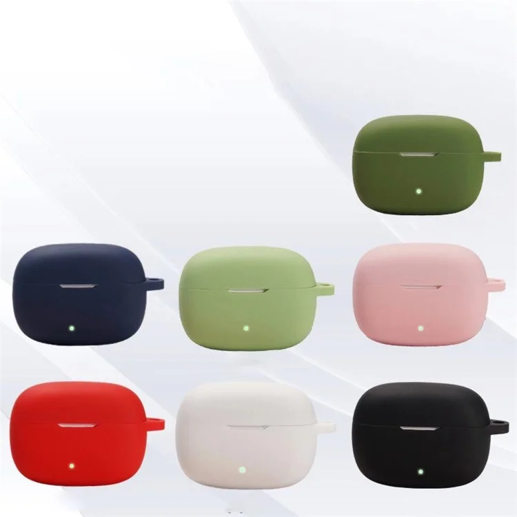 Shockproof Silicone Case Anti-scratch Protective Sleeve Cover for JBL Wave 200TWS Bluetooth Earphones - Red Shockproof Silicone Case Anti-scratch Protective Sleeve Cover for JBL Wave 200TWS Bluetooth Earphones - Red