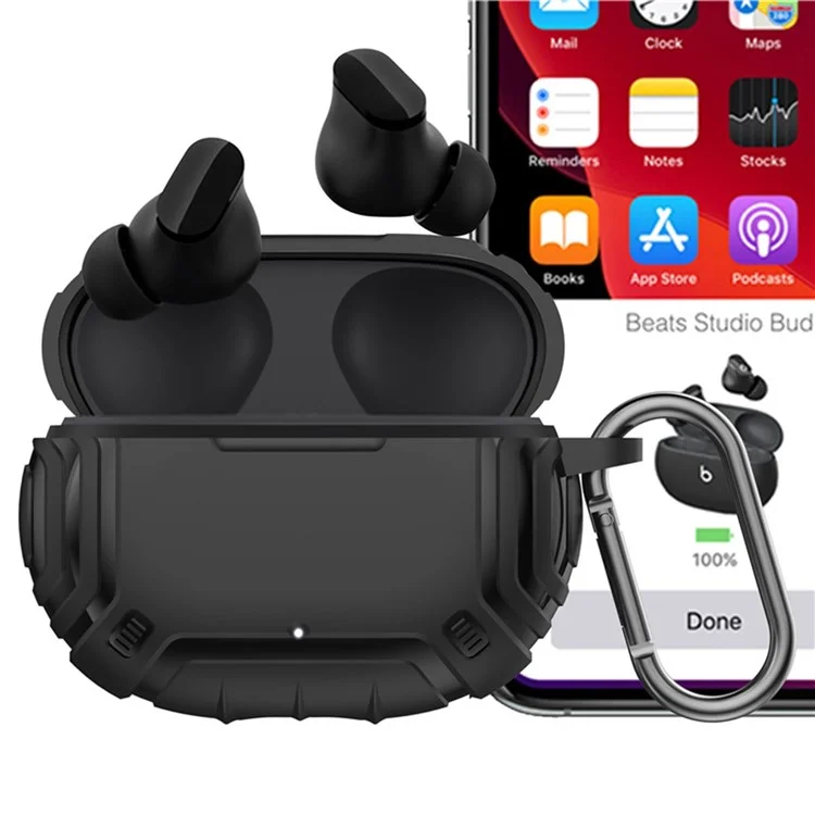 Earbuds Charging Case Cover for Beats Studio Buds Headset Protector Soft TPU Shockproof Case - Black Earbuds Charging Case Cover for Beats Studio Buds Headset Protector Soft TPU Shockproof Case - Black