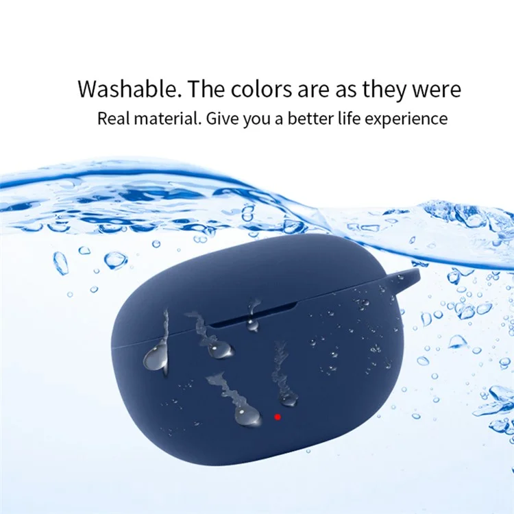 Silicone Case for Beats Studio Buds+ Bluetooth Earphone, Anti-drop Earbud Cover with Hanging Buckle - Dark Blue Silicone Case for Beats Studio Buds+ Bluetooth Earphone, Anti-drop Earbud Cover with Hanging Buckle - Dark Blue