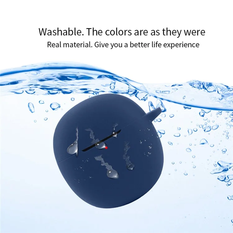 For vivo TWS Air Pro Earphone Silicone Protective Case Anti-drop Cover with Anti-lost Buckle - Dark Blue For vivo TWS Air Pro Earphone Silicone Protective Case Anti-drop Cover with Anti-lost Buckle - Dark Blue
