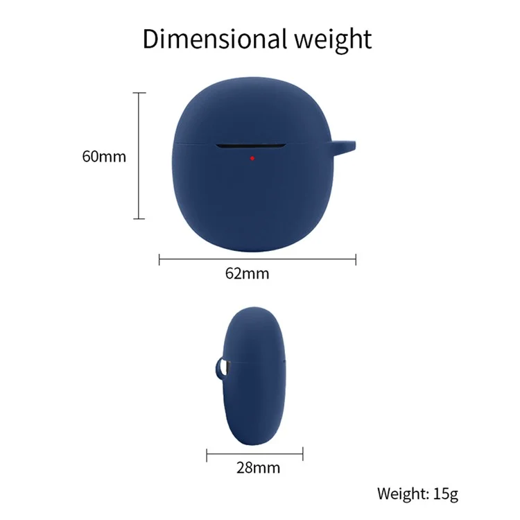 For vivo TWS Air Pro Earphone Silicone Protective Case Anti-drop Cover with Anti-lost Buckle - Dark Blue For vivo TWS Air Pro Earphone Silicone Protective Case Anti-drop Cover with Anti-lost Buckle - Dark Blue