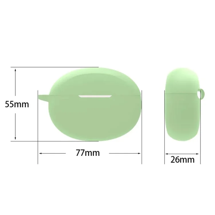 Bluetooth Earphone Silicone Case for OPPO Enco X2 , Anti-scratch Earbud Cover with Buckle - Matcha Green Bluetooth Earphone Silicone Case for OPPO Enco X2 , Anti-scratch Earbud Cover with Buckle - Matcha Green