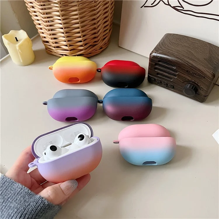 For Huawei FreeBuds Pro 3 Earphone Case Gradient Matte Hard PC Earbud Cover - Red+Black For Huawei FreeBuds Pro 3 Earphone Case Gradient Matte Hard PC Earbud Cover - Red+Black