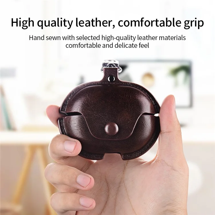 For Huawei FreeClip Earphone Case PU Leather Bluetooth Headset Charging Bin Sleeve - Dark Brown For Huawei FreeClip Earphone Case PU Leather Bluetooth Headset Charging Bin Sleeve - Dark Brown