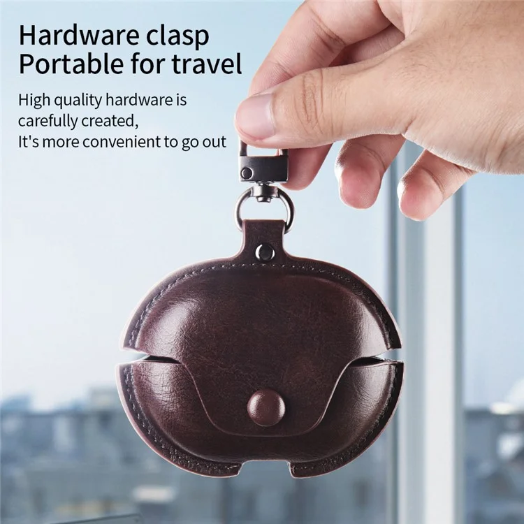 For Huawei FreeClip Earphone Case PU Leather Bluetooth Headset Charging Bin Sleeve - Dark Brown For Huawei FreeClip Earphone Case PU Leather Bluetooth Headset Charging Bin Sleeve - Dark Brown