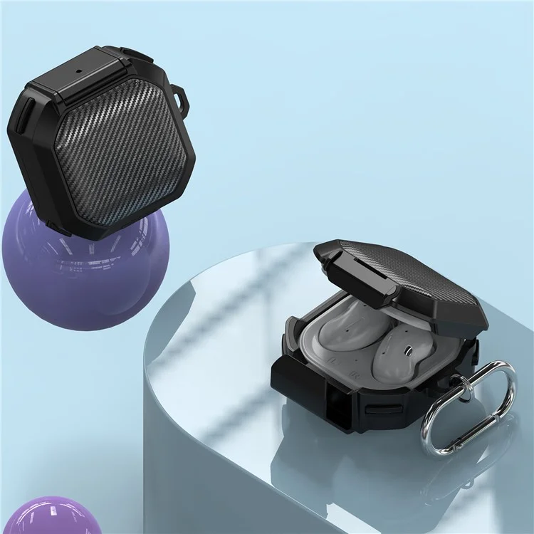 For Samsung Galaxy Buds Live / Buds 2 / Buds Pro / Buds Pro 2 Charging Case Cover TPU+PC Protective Case - Black For Samsung Galaxy Buds Live / Buds 2 / Buds Pro / Buds Pro 2 Charging Case Cover TPU+PC Protective Case - Black