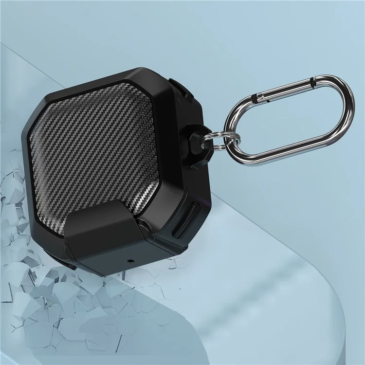 For Samsung Galaxy Buds Live / Buds 2 / Buds Pro / Buds Pro 2 Charging Case Cover TPU+PC Protective Case - Black For Samsung Galaxy Buds Live / Buds 2 / Buds Pro / Buds Pro 2 Charging Case Cover TPU+PC Protective Case - Black
