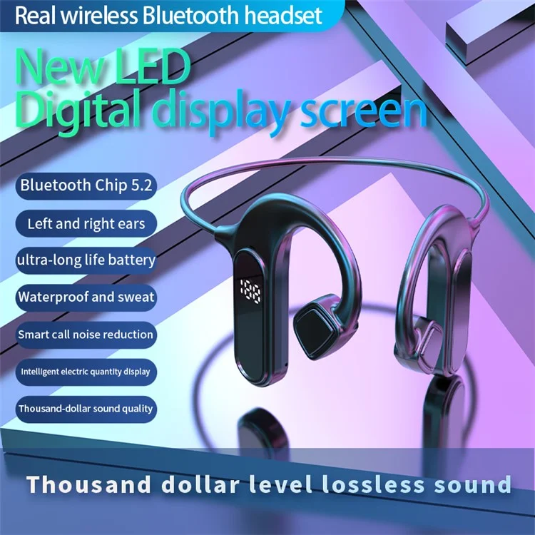 VG09 Bone Conduction Open Ear Headphones Wireless Bluetooth Sports Earphones Support TF Card VG09 Bone Conduction Open Ear Headphones Wireless Bluetooth Sports Earphones Support TF Card