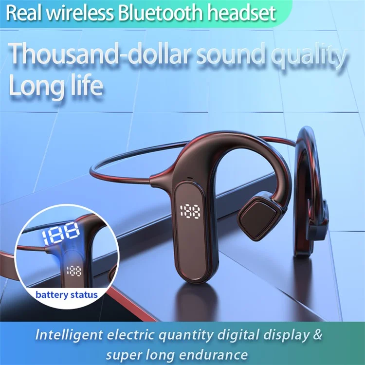 VG09 Bone Conduction Open Ear Headphones Wireless Bluetooth Sports Earphones Support TF Card VG09 Bone Conduction Open Ear Headphones Wireless Bluetooth Sports Earphones Support TF Card