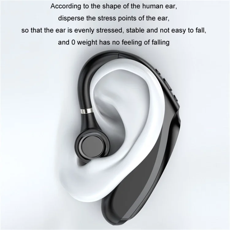 Q12 300mAh Battery Single Ear Bluetooth Headset Business Sports Wireless Music Call Earhook Earphone - Black Q12 300mAh Battery Single Ear Bluetooth Headset Business Sports Wireless Music Call Earhook Earphone - Black