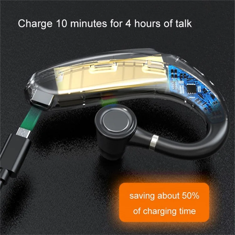 Q12 300mAh Battery Single Ear Bluetooth Headset Business Sports Wireless Music Call Earhook Earphone - Black Q12 300mAh Battery Single Ear Bluetooth Headset Business Sports Wireless Music Call Earhook Earphone - Black