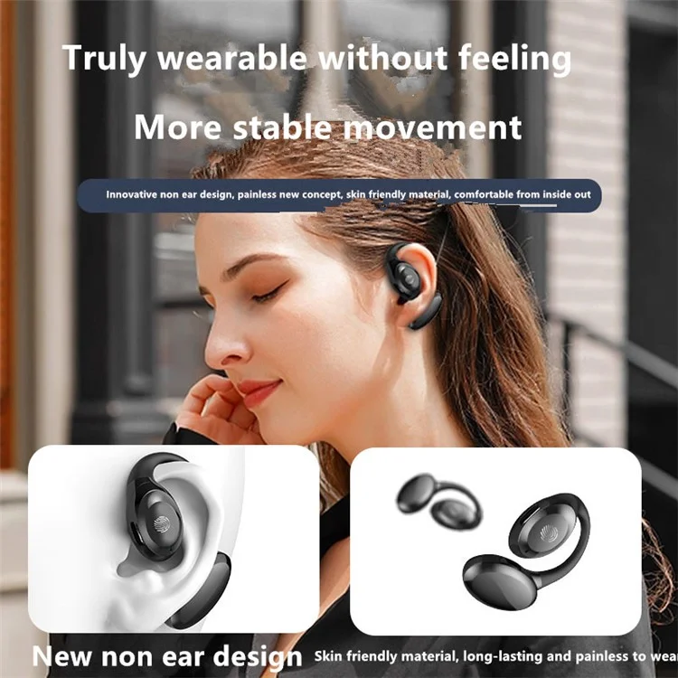 GD06 Single Ear Bluetooth 5.3 Earhook Headset Wireless Earphone - White GD06 Single Ear Bluetooth 5.3 Earhook Headset Wireless Earphone - White