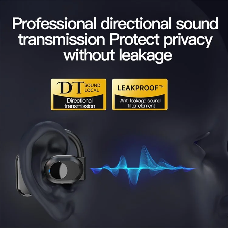 BY99 Single Ear Bluetooth 5.3 Earhook Headset Air Conduction Earphone - Black BY99 Single Ear Bluetooth 5.3 Earhook Headset Air Conduction Earphone - Black