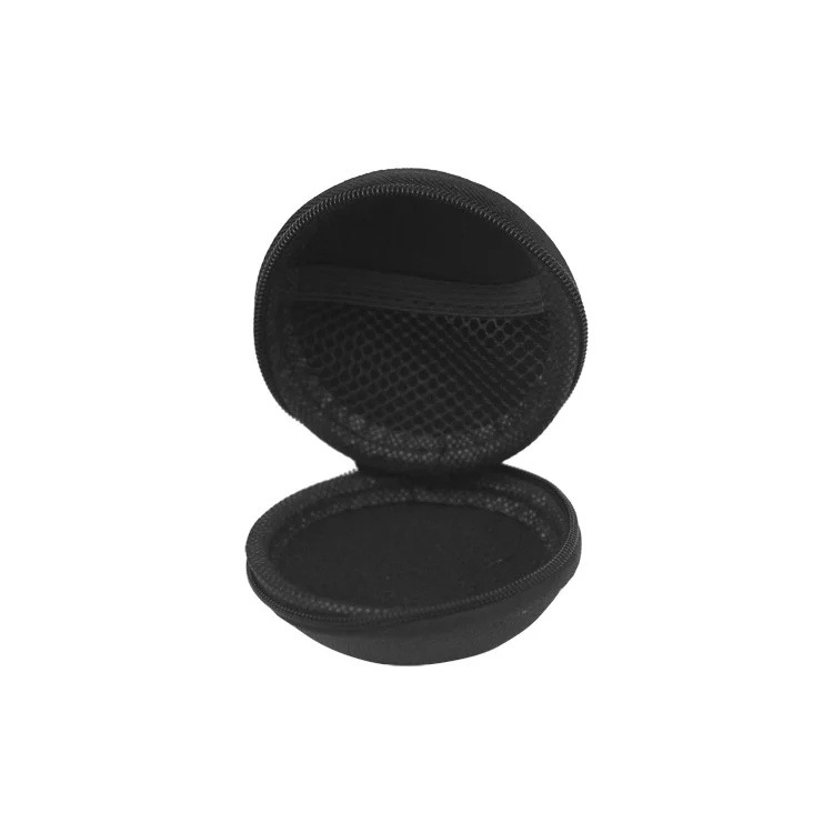 Ball Shape Carrying Bag Case Pouch for Headphones Earphones MP3 - Black Ball Shape Carrying Bag Case Pouch for Headphones Earphones MP3 - Black