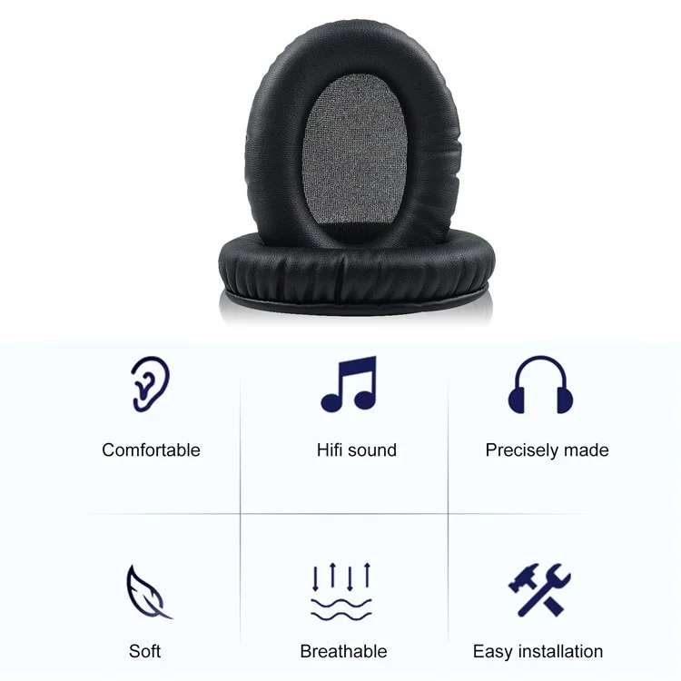 1 Pair Durable Breathable Black Foam Ear Pads Headset Replacement Cushion for Kingston Cloud Flight / Stinger 1 Pair Durable Breathable Black Foam Ear Pads Headset Replacement Cushion for Kingston Cloud Flight / Stinger